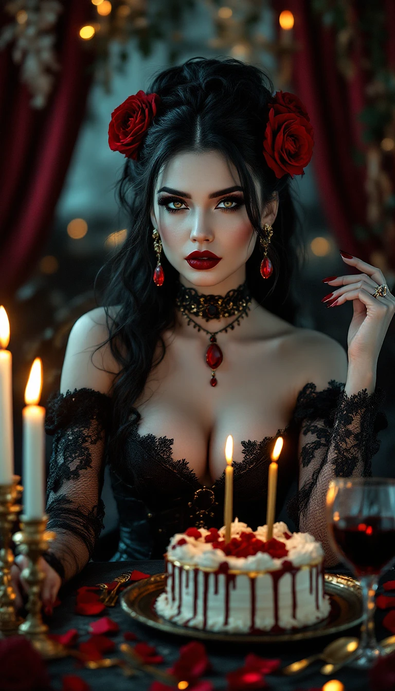 Gothic Birthday Celebration: Stunning Woman - Chinageju