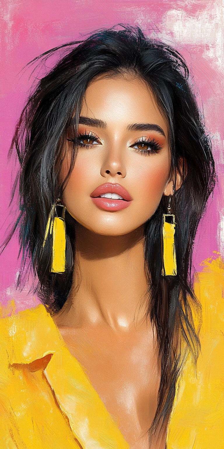 Vibrant Realistic Woman: Intense Close-up Portrait AI Image Prompt - Chinageju