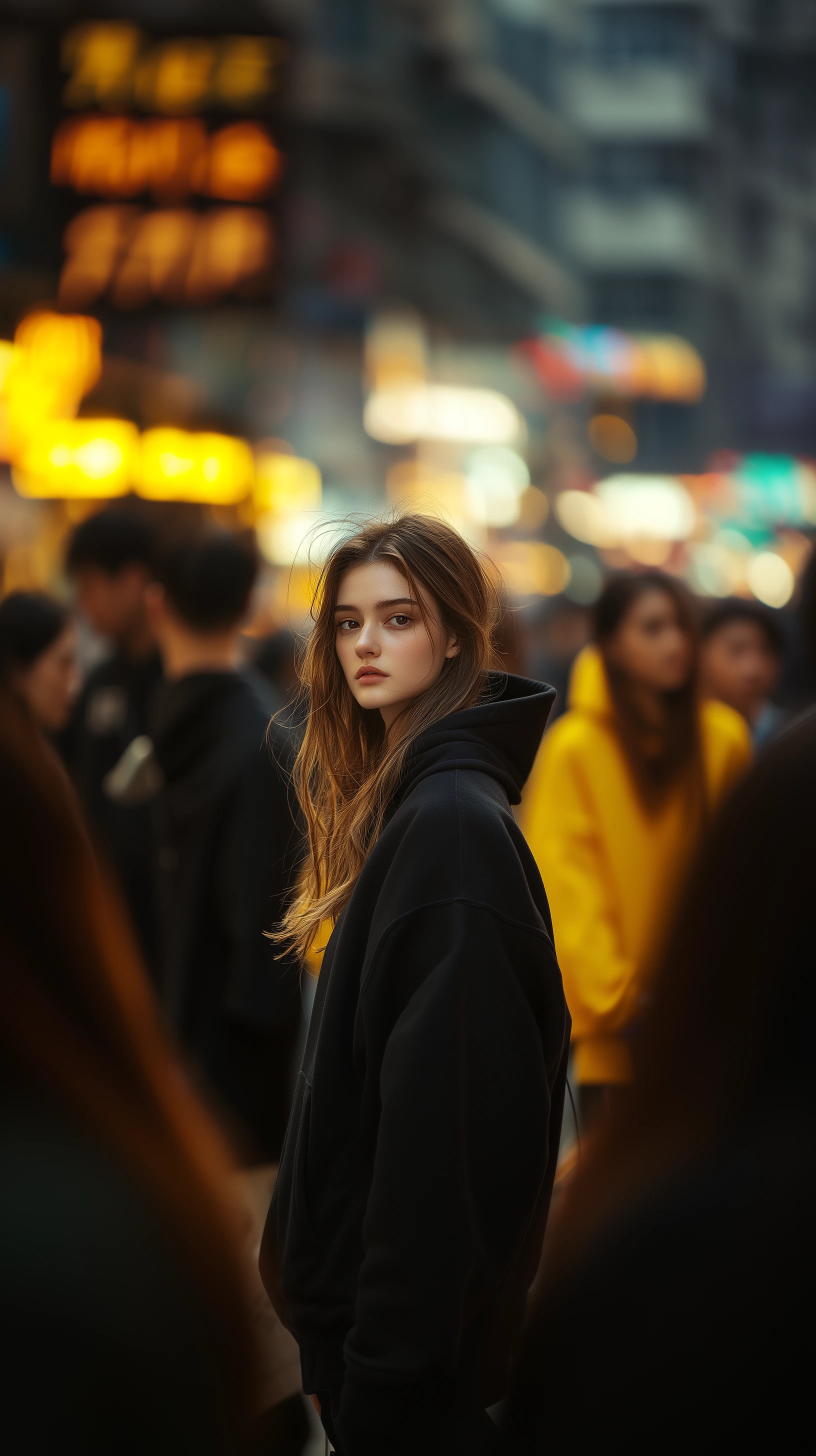 Stillness Amidst Urban Chaos: Golden Hour Hong Kong Street Photography Image Prompt - Chinageju
