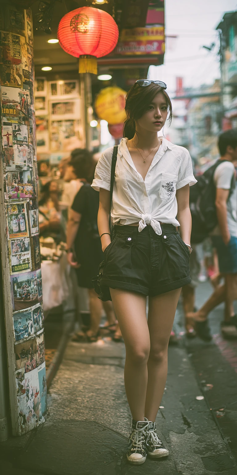 Shy Mid-20s Asian Woman AI Art Image Prompt - Chinageju