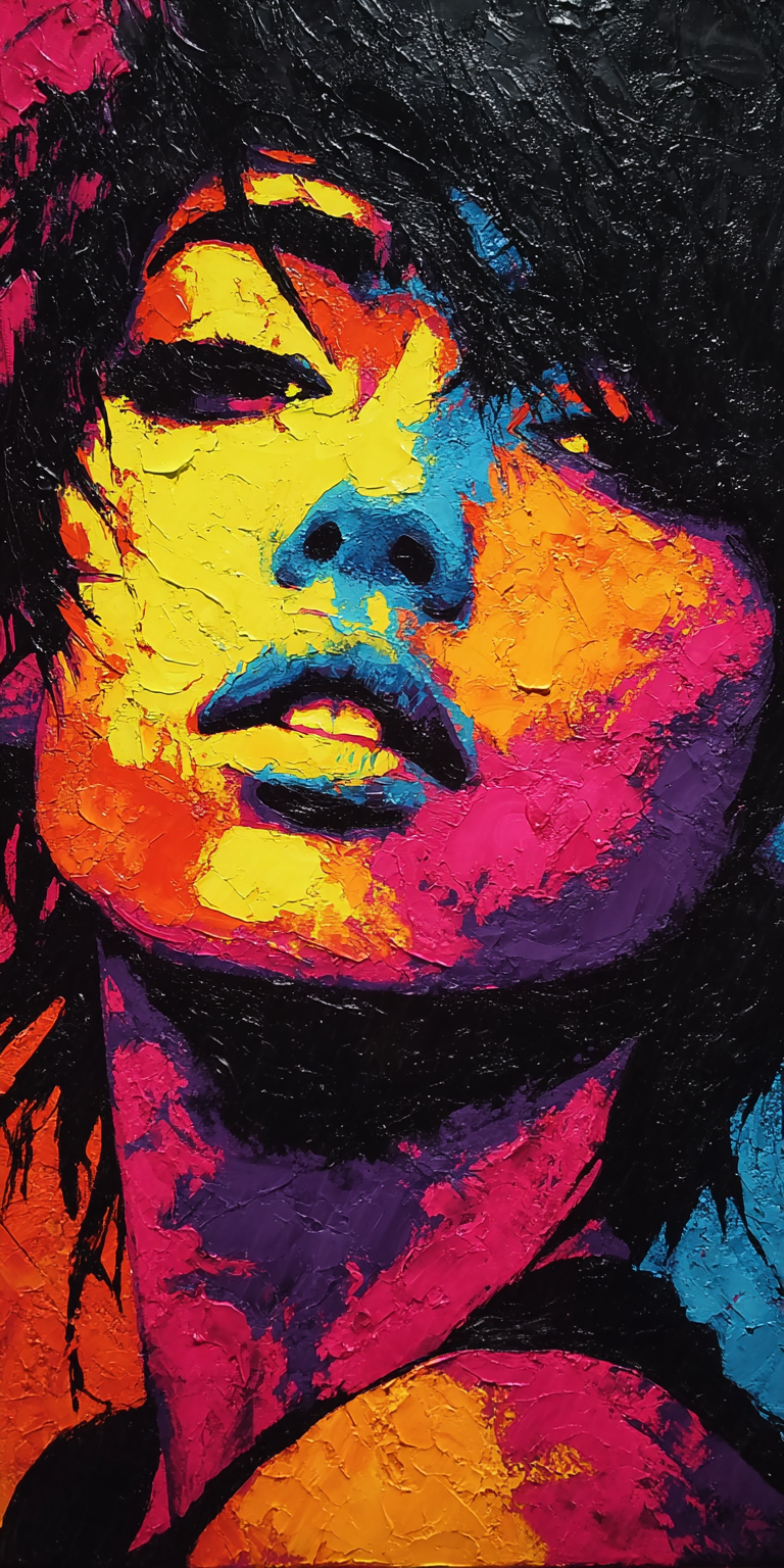 Textured Impasto Palette Knife Woman Portrait Image Prompt - Chinageju