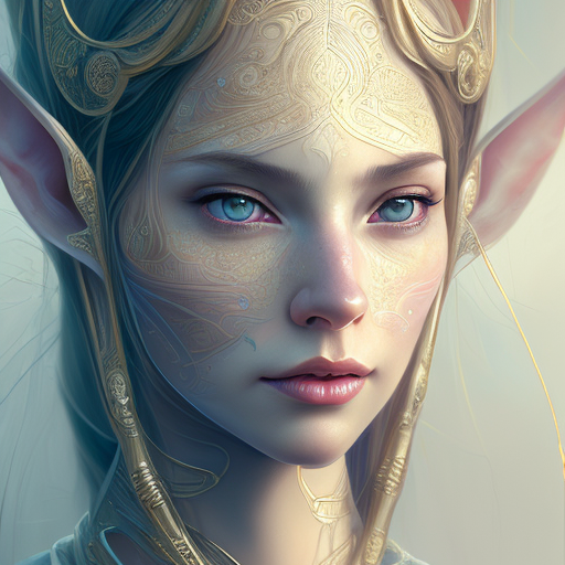 Elegant Highly Detailed Female Elf Portrait: Artgerm - Chinageju